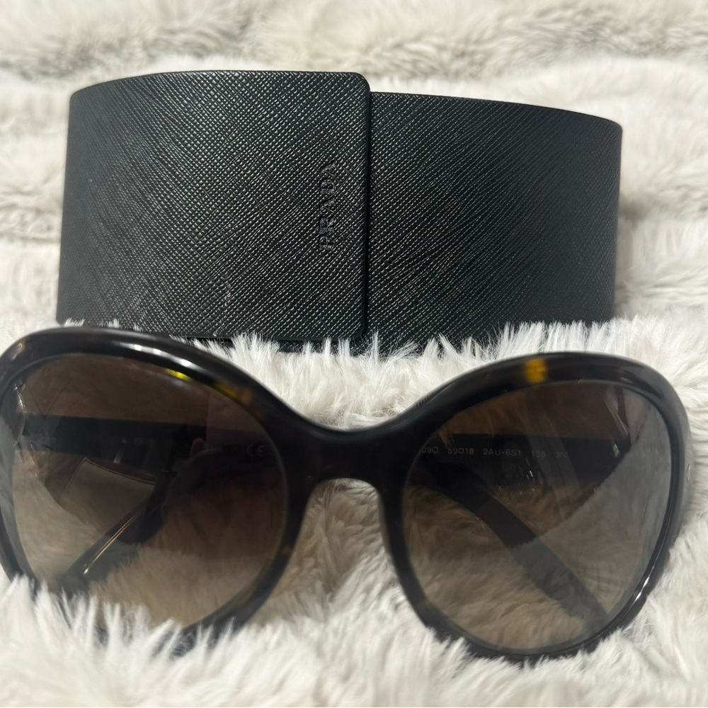 PRADA 
Logo Sunglasses SPR 09O Tortoise